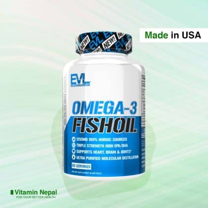 EVL Omega3 Fish Oil Supplement - 120 Softgels