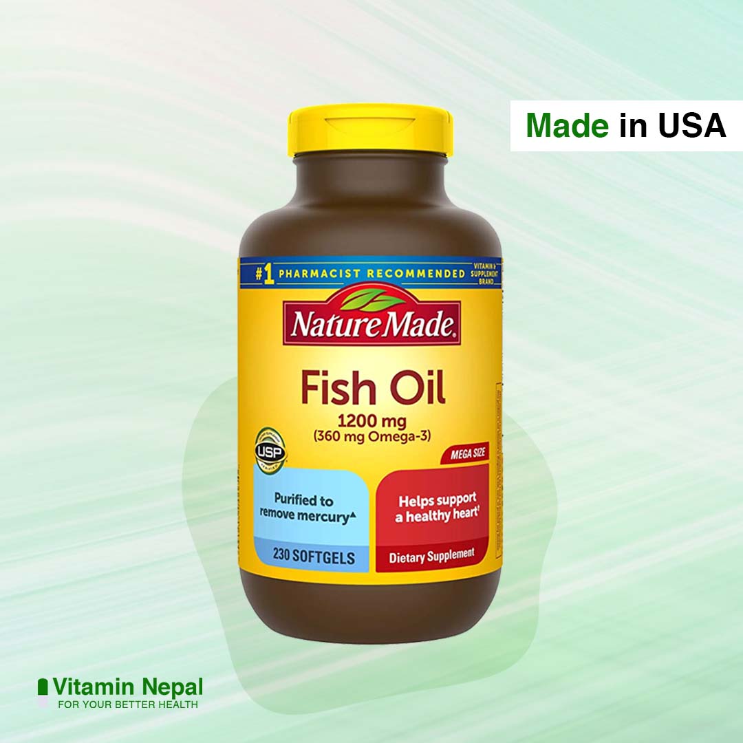 Nature Made 1200mg Fish Oil – 200 Softgels - Vitamin Nepal