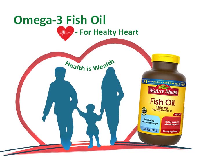 Nature Made 1200mg fish oil - for healthy heart