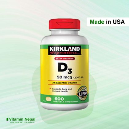 Kirkland Signature 50 mcg Vitamin D3 - 600 Softgels