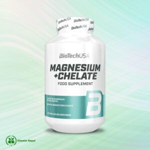 BiotechUSA Magnesium + Chelate Food Supplement - 60 Capsules