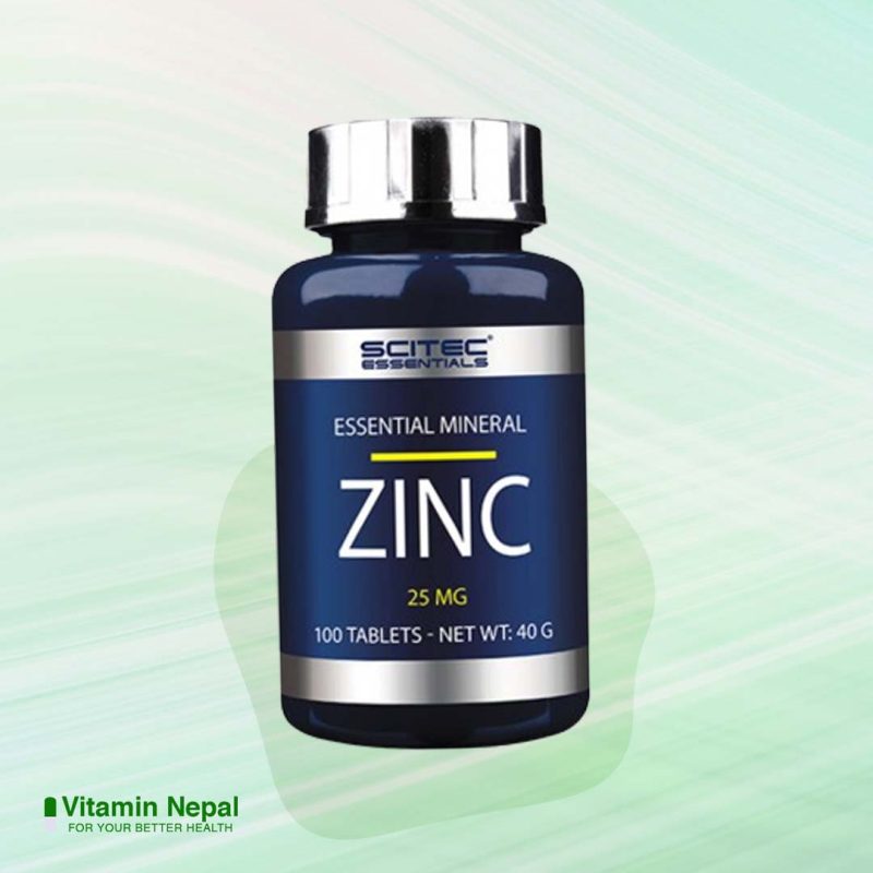 Scitec Nutrition 25mg Zinc Supplement - 100 Tablets