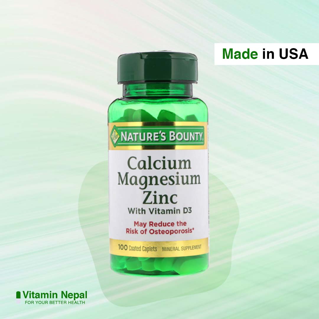 Nature’s Bounty Calcium Magnesium Zinc With Vitamin D3 – 100 Tablets ...