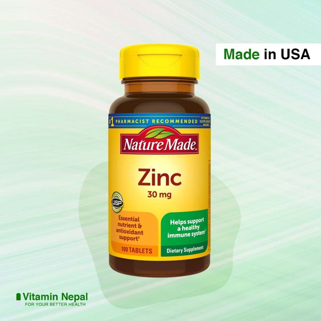 Nature Made Zinc 30mg Vitamin Supplement 100 Tablets Vitamin Nepal