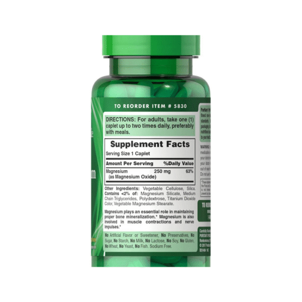 Puritian's Pride Magnesium, Supplement Facts