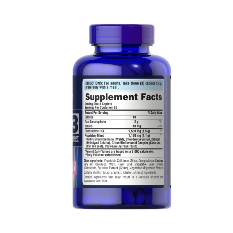 Puritan's Pride Glucosamine Chondroitin MSM - supplements fact