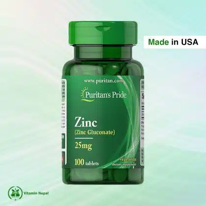 Puritan's Pride Zinc 25mg 100 Tablets