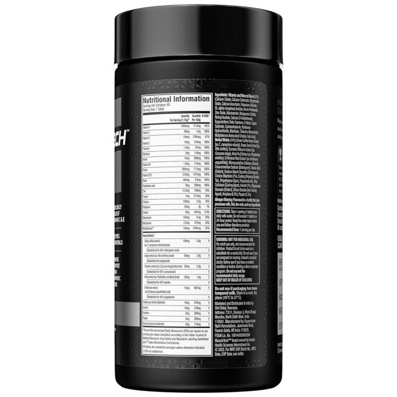 MuscleTech Platinum Multivitamin 60 tablets sf