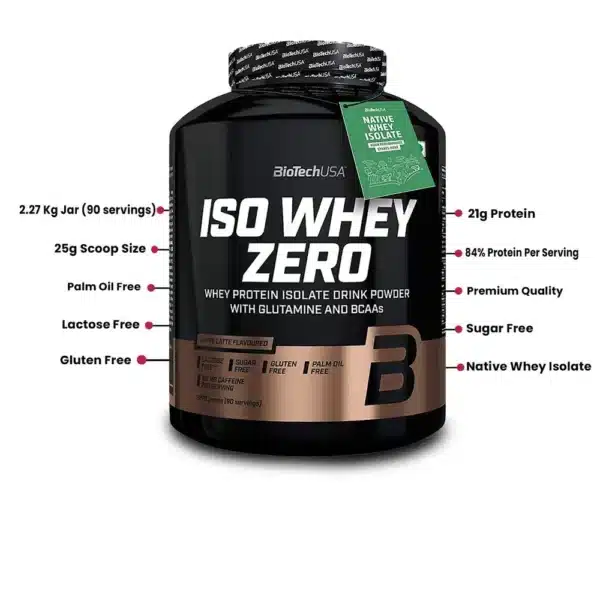 Biotech USA iso whey zero caffe latte flavor 2270gm
