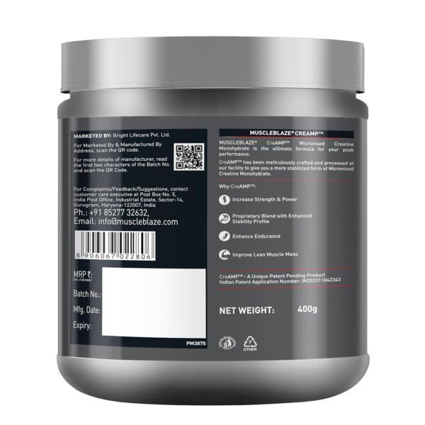 Muscleblaze Creatine Monohydrate back