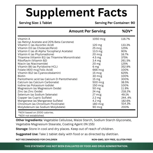 Naptocare One A Day 50+ 90 Tablets Facts