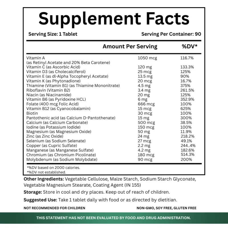 Naptocare One A Day 50+ 90 Tablets Facts