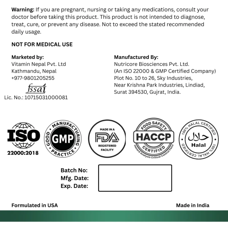 Naptocare Product Warning