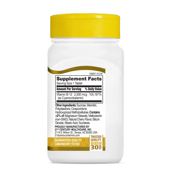 21st century quick dissolve vitamin b-12 tablets SF
