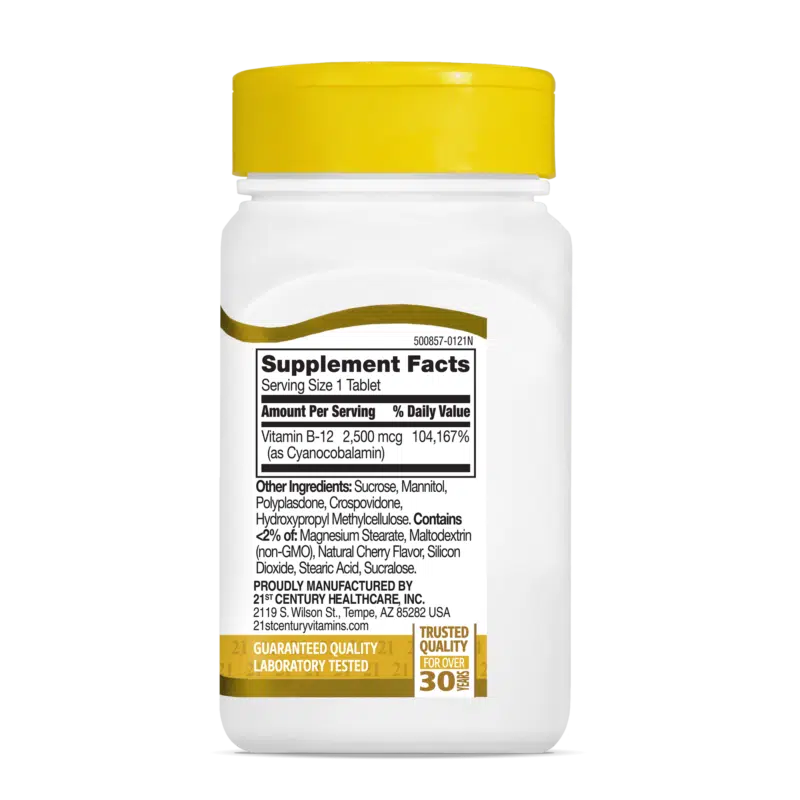 21st century quick dissolve vitamin b-12 tablets SF