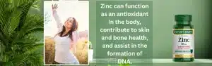 Nature's Bounty Zinc 50mg Description Image