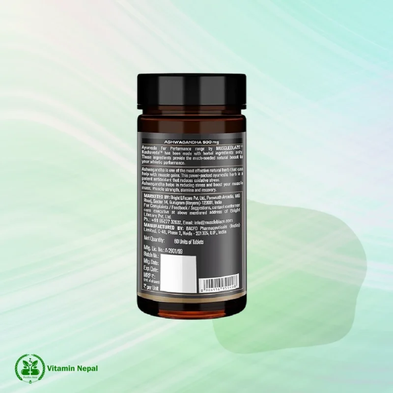 MusclesBlaze-kosheveda-AshwaGandha-Product description