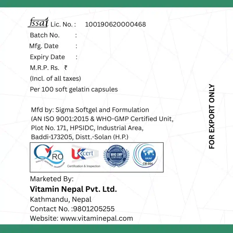 Naptcare Omega-3 Fish Oil Details